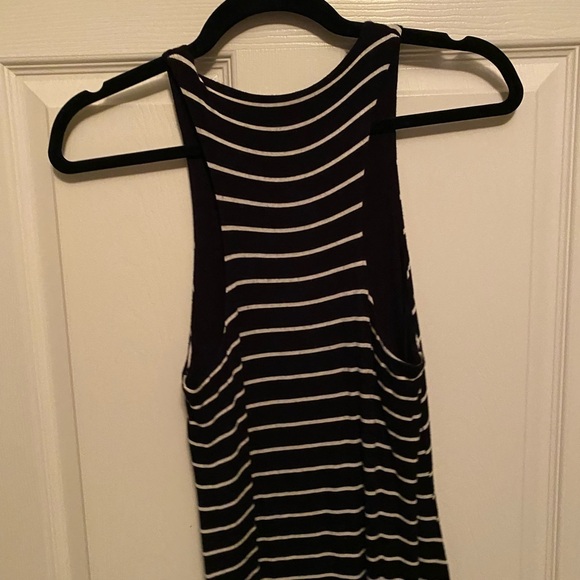 Final Touch Black and White Stripe Midi Dress - Picture 4 of 4